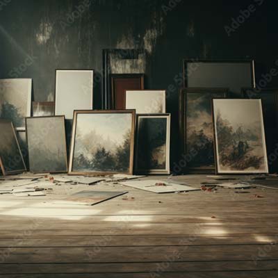 Fairness - mehrere Kunstwerke auf dem Dachboden
