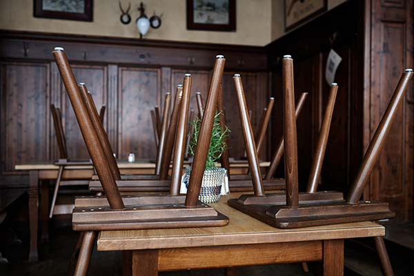 Betriebsauflösung - geschlossenes Restaurant